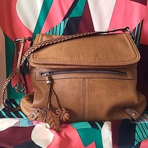 BRIGHTON LEATHER NWOT DISPLAY HANDBAG D599488